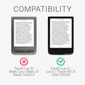 kwmobile Schutzhülle für Pocketbook Touch Lux 4/5/Touch HD 3/Color (2020)/ Vivlio Lux 5 Hülle - eReader Flip Case mit Auto Sleep Funktion - Farbrausch