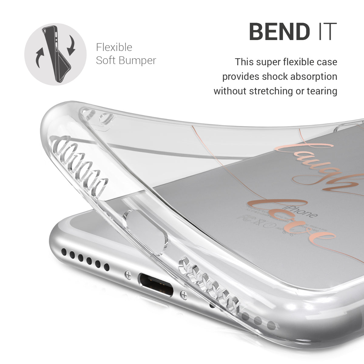 kwmobile Case kompatibel mit Apple iPhone SE (2022) / iPhone SE (2020) / iPhone 8 / iPhone 7 - Hülle Silikon transparent