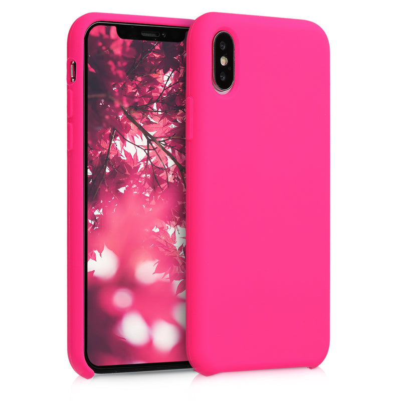 kwmobile Handyhülle für Apple iPhone XS Hülle - Case Silikon - Kabelloses Laden - Schutzhülle Cover