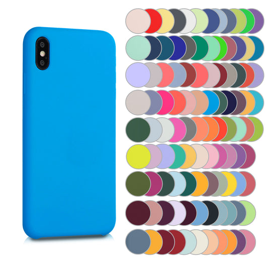kwmobile Hülle kompatibel mit Apple iPhone XS Hülle - Silikon Handy Case - Handyhülle weiche Oberfläche - kabelloses Laden - Dunkelgrün Dunkelgrün  
