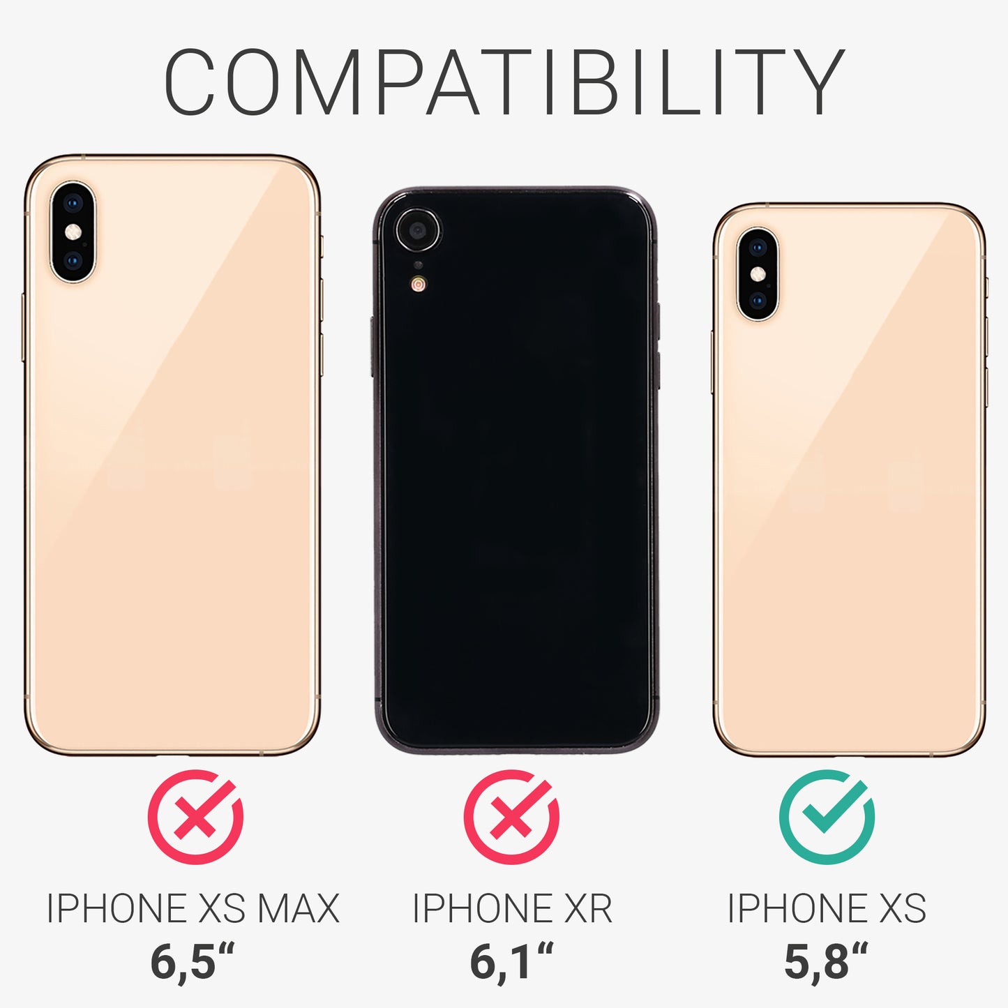 kwmobile Handyhülle für Apple iPhone XS Hülle - Case Silikon - Kabelloses Laden - Schutzhülle Cover
