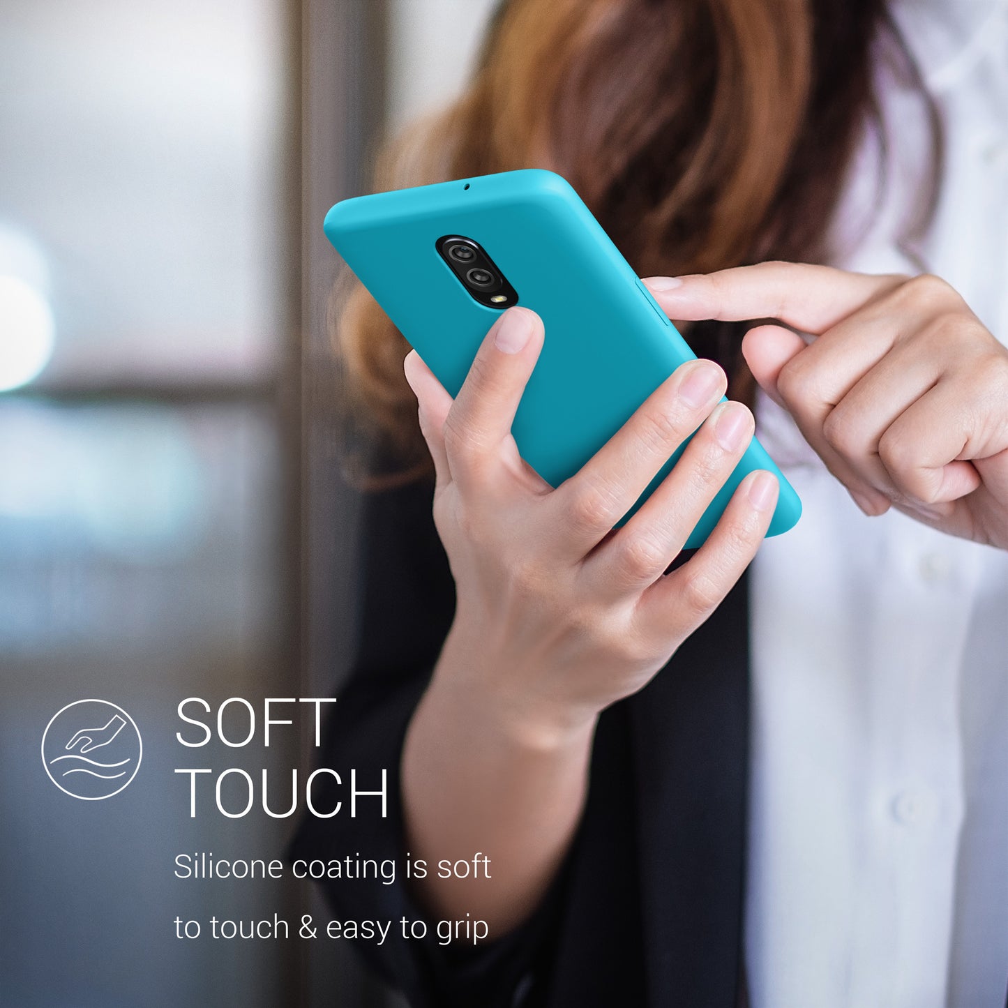 kwmobile Handyhülle für OnePlus 6T Hülle - Case Silikon - Kabelloses Laden - Schutzhülle Cover