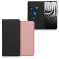 kwmobile Hülle kompatibel mit OnePlus 6T - Kunstleder Handy Schutzhülle - Flip Cover Case Schwarz Schwarz  