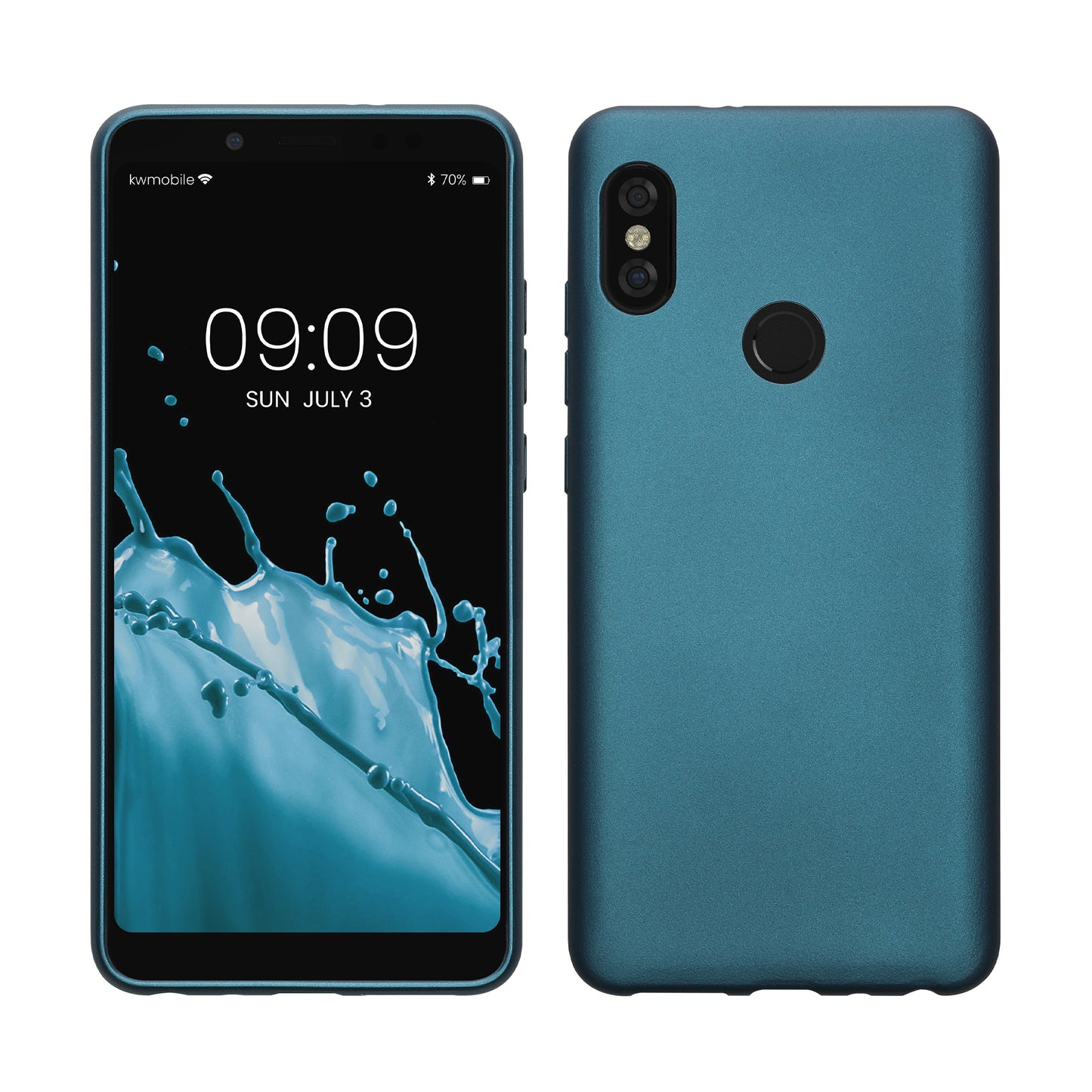 TPU Hülle für Xiaomi Redmi Note 5 (Global Version) / Note 5 Pro in Metallic Karibikblau