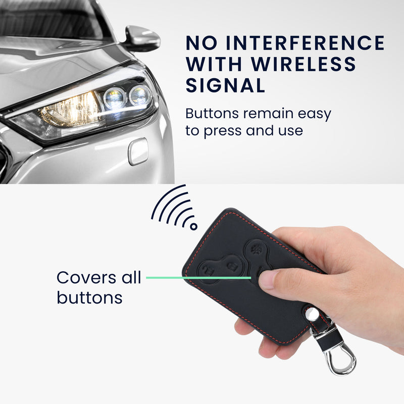 kwmobile Autoschlüssel Hülle kompatibel mit Renault 4-Tasten Autoschlüssel Karte (nur Keyless Go) Kunstleder Schutzhülle Schlüsselhülle Don't touch my Key