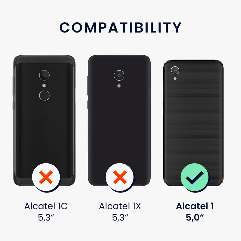 kwmobile Handyhülle für Alcatel 1 (5.0") - Kabelloses Laden - Schutzhülle Cover