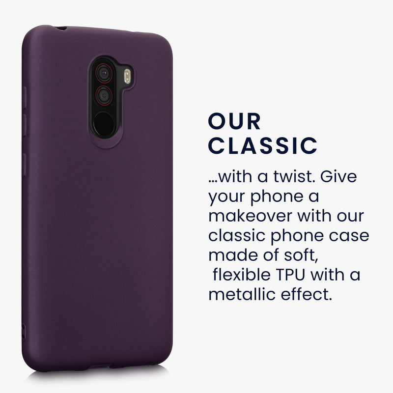 kwmobile Handyhülle für Xiaomi Pocophone F1 Hülle - Silikon Case schimmernd - Schutzhülle Cover