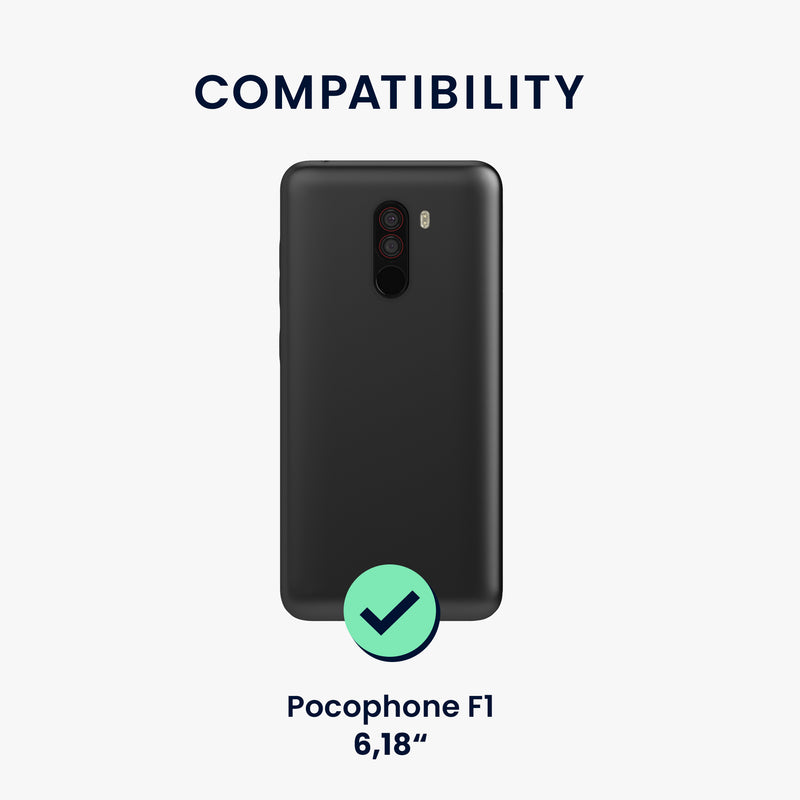 kwmobile Handyhülle für Xiaomi Pocophone F1 Hülle - Silikon Case schimmernd - Schutzhülle Cover