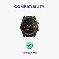 kwmobile Silikon Uhrenarmband für Ticwatch Pro Smartwatch Armband - Ersatzarmband für Fitnesstracker - Wechselarmband Smartwatch