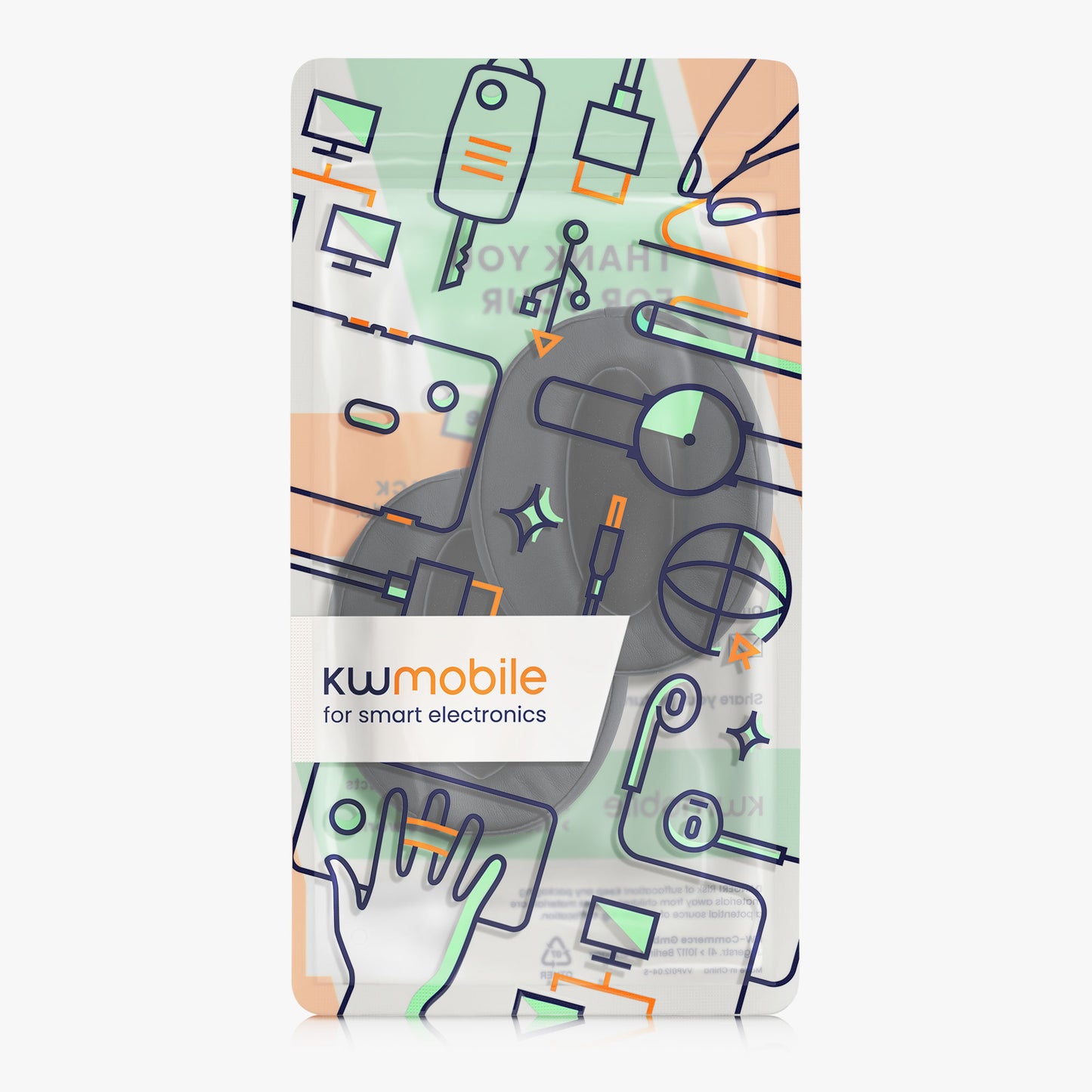 kwmobile Ohr Polster für Sennheiser HD 4.50 BTNC Ohrpolster Ersatz Ohrpolster Kopfhörer Ersatzteile Kopfhörer Ersatzpolster Over Ear Headphones