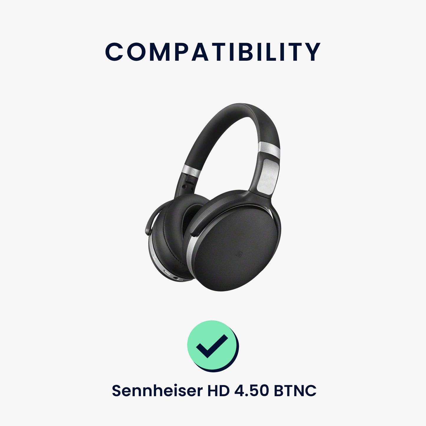 kwmobile Ohr Polster für Sennheiser HD 4.50 BTNC Ohrpolster Ersatz Ohrpolster Kopfhörer Ersatzteile Kopfhörer Ersatzpolster Over Ear Headphones