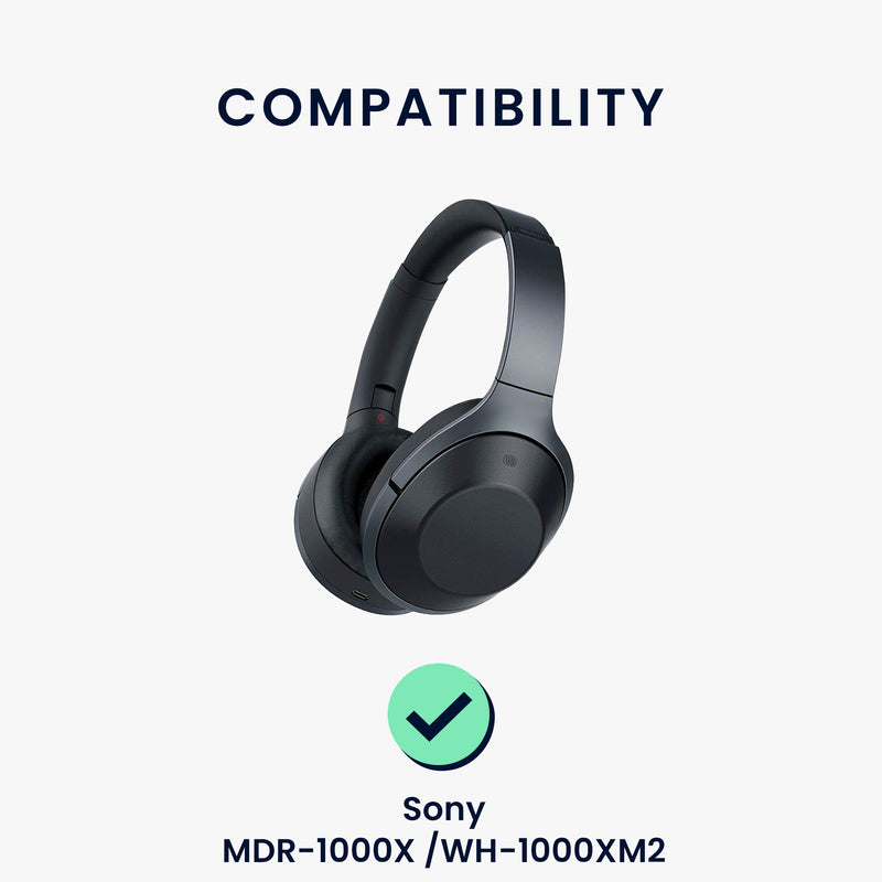 kwmobile Ohr Polster für Sony MDR-1000X / WH-1000XM2 Ohrpolster Ersatz Kopfhörer Ersatzteile Kopfhörer Ersatzpolster Over Ear Headphones