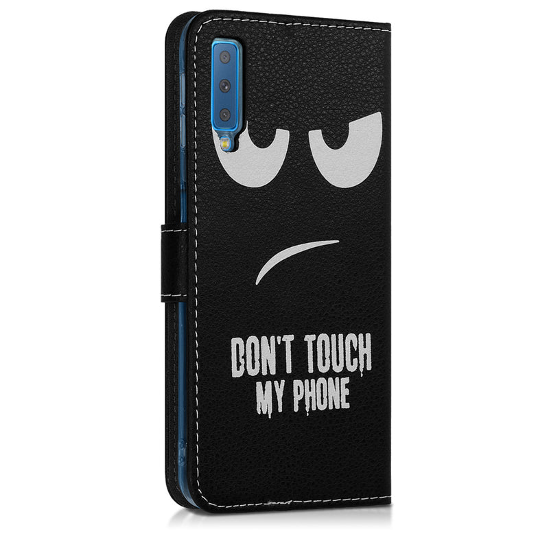 kwmobile Wallet Case kompatibel mit Samsung Galaxy A7 (2018) Hülle - Cover mit Ständer und Kartenfächern