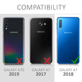 kwmobile Wallet Case kompatibel mit Samsung Galaxy A7 (2018) Hülle - Cover mit Ständer und Kartenfächern