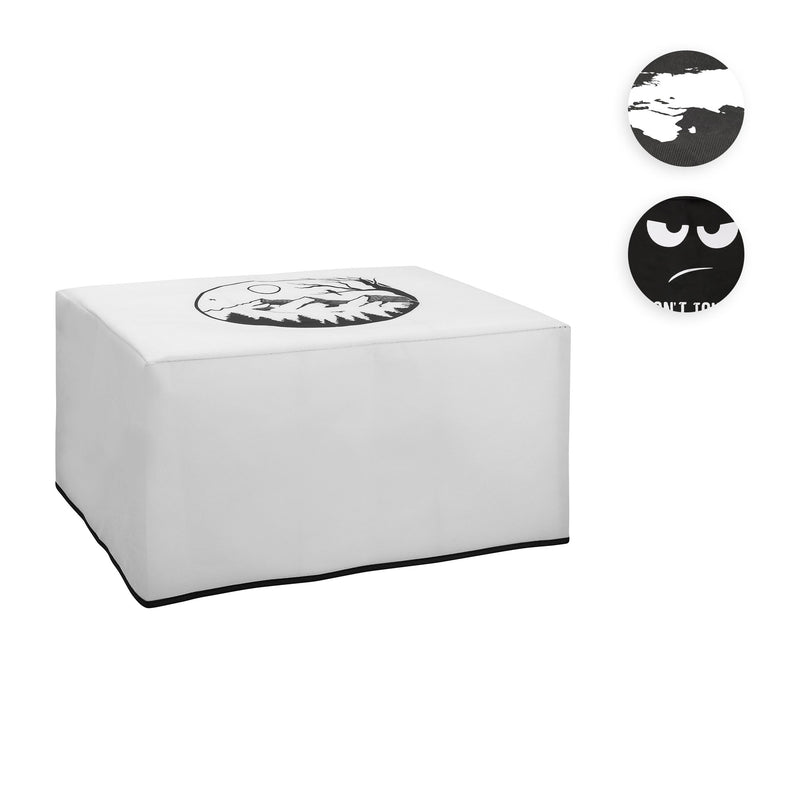 kwmobile Cover kompatibel mit HP OfficeJet Pro 6000series - Tasche Hülle Drucker - Staubschutzhülle Schutzhaube Schutzhülle - Schwarz Weiß Relax in mountains Schwarz  [dsg03]