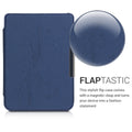 kwmobile Schutzhülle für Tolino Shine 3 Hülle - eReader Flip Case mit Auto Sleep Funktion - Eule Schlaf mit Braun Mintgrün