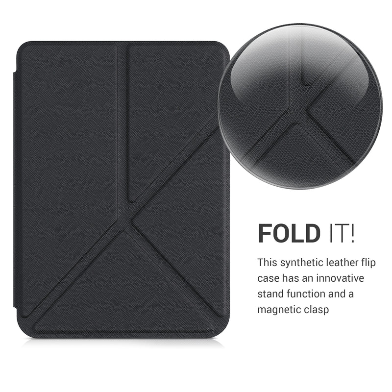 kwmobile Schutzhülle für Tolino Shine 3 Hülle - Kunstleder Case - eReader Klapphülle mit Auto Sleep Funktion - Cover mit Ständer
