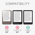 kwmobile Schutzhülle für Tolino Shine 3 Hülle - Kunstleder Case - eReader Klapphülle mit Auto Sleep Funktion - Cover mit Ständer