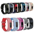 kwmobile Armband kompatibel mit Garmin Vivofit jr. / jr. 2 - 2x Silikon Fitnesstracker Sportarmband - Camouflage Schwarz Hellgrün Dunkelgrün Schwarz  [dsg01]