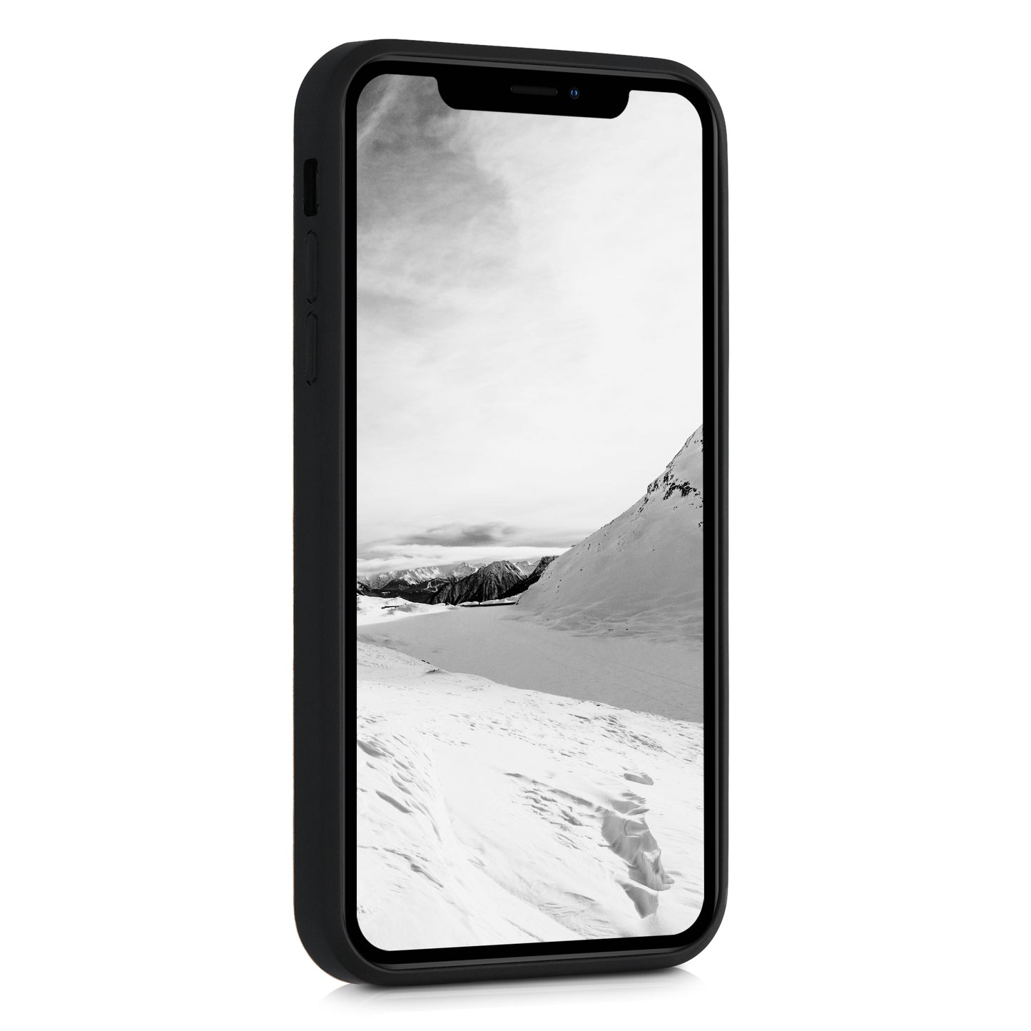 Holz Hardcase mit TPU Bumper für Apple iPhone XR Kompass Vintage