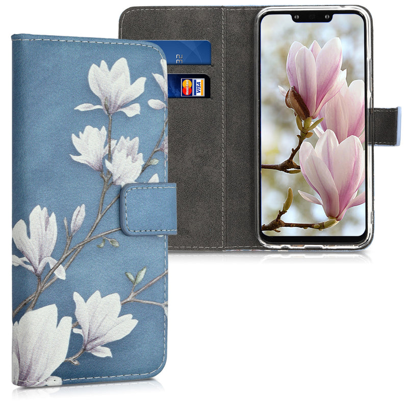 kwmobile Wallet Case kompatibel mit Huawei Mate 20 Lite Hülle - Cover mit Ständer und Kartenfächern