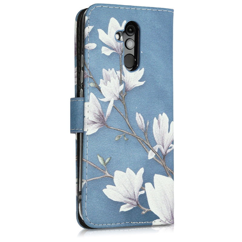 kwmobile Wallet Case kompatibel mit Huawei Mate 20 Lite Hülle - Cover mit Ständer und Kartenfächern