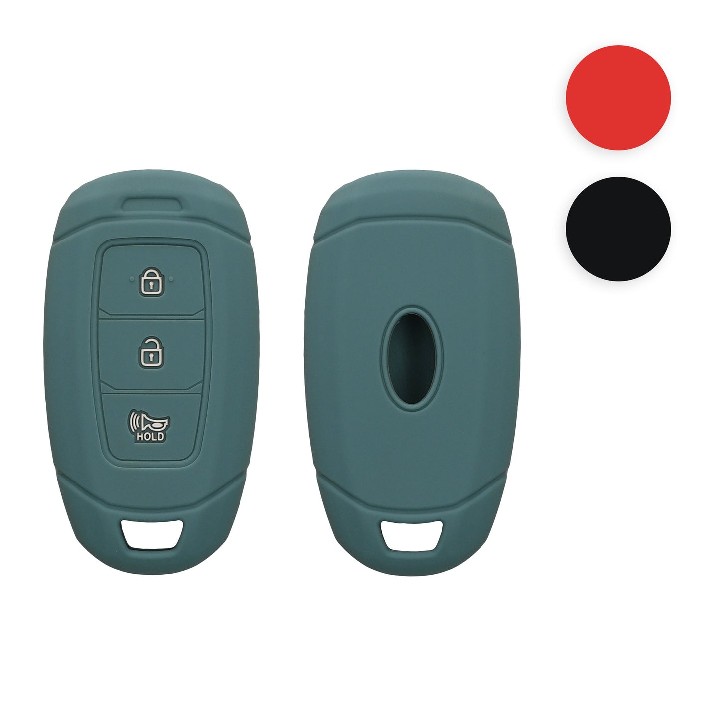 kwmobile Autoschlüssel Silikon Hülle kompatibel mit Hyundai 3-Tasten Autoschlüssel Keyless Go - Schlüsselhülle in Schwarz Schwarz  
