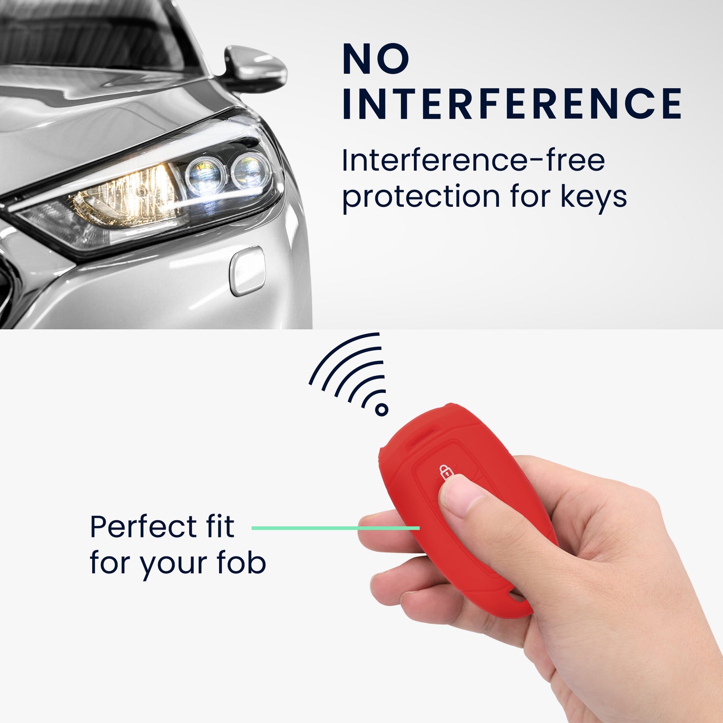 kwmobile Autoschlüssel Hülle kompatibel mit Hyundai 3-Tasten Autoschlüssel Keyless Go