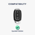 kwmobile Autoschlüssel Hülle kompatibel mit Hyundai 3-Tasten Autoschlüssel Keyless Go