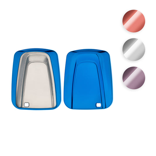 kwmobile Autoschlüssel Hülle kompatibel mit BMW 4-Tasten SmartKey Autoschlüssel - TPU Schutzhülle Schlüsselhülle Cover in Hochglanz Blau Hochglanz Blau  