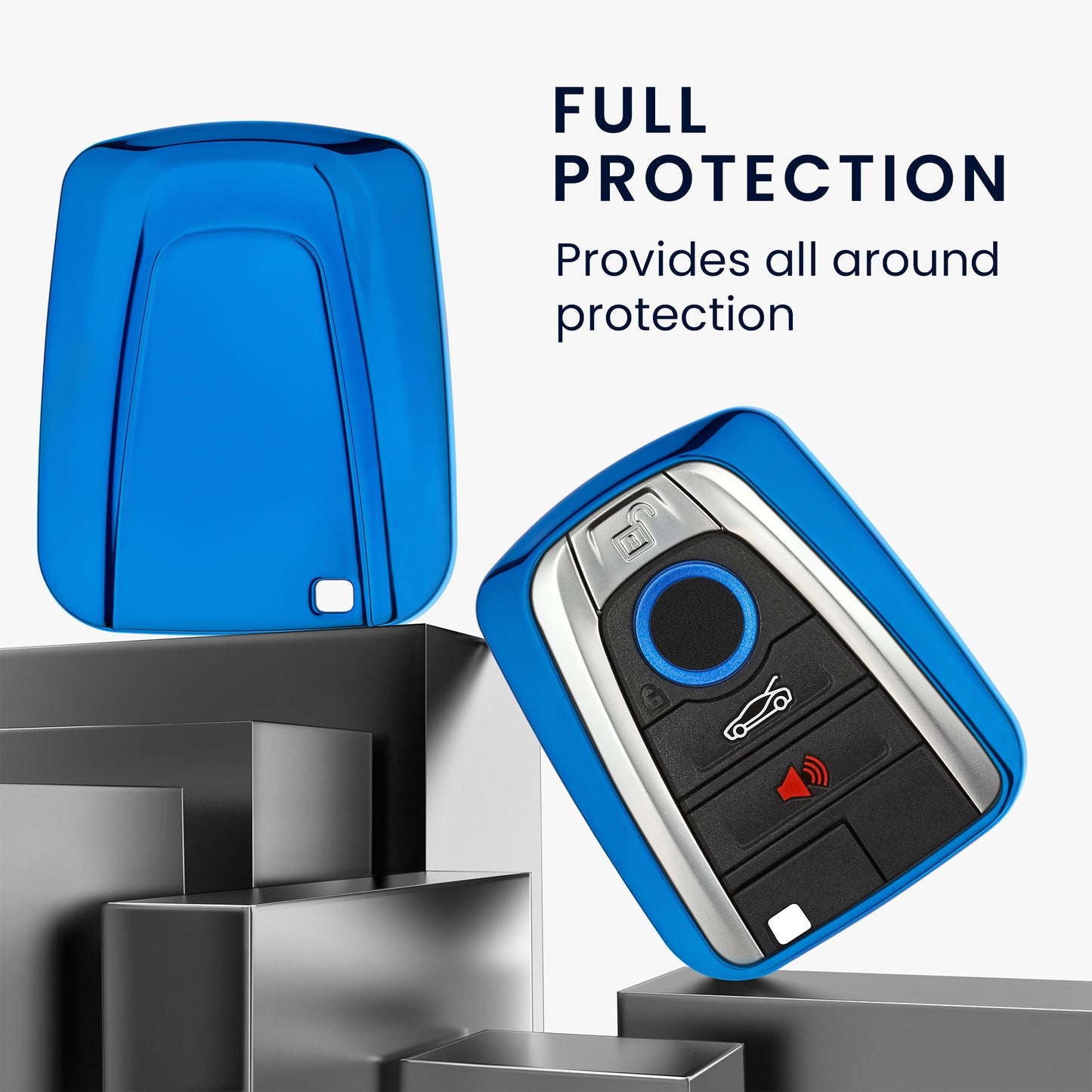 kwmobile Autoschlüssel Hülle kompatibel mit BMW 4-Tasten SmartKey Autoschlüssel Schutzhülle Schlüsselhülle Cover