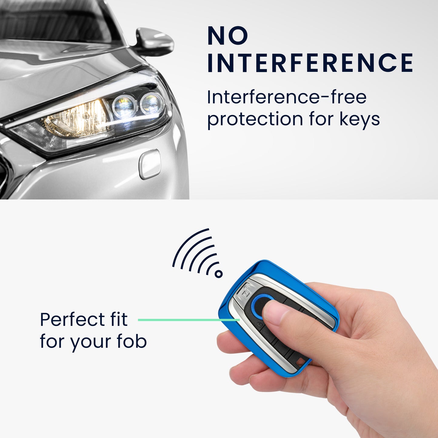 kwmobile Autoschlüssel Hülle kompatibel mit BMW 4-Tasten SmartKey Autoschlüssel Schutzhülle Schlüsselhülle Cover