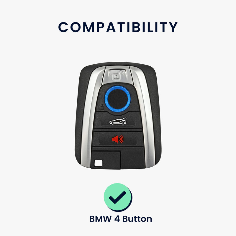 kwmobile Autoschlüssel Hülle kompatibel mit BMW 4-Tasten SmartKey Autoschlüssel Schutzhülle Schlüsselhülle Cover