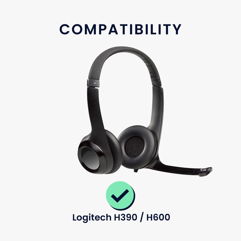 kwmobile Ohr Polster für Logitech H390 / H600 Ohrpolster Ersatz Ohrpolster Kopfhörer Ersatzteile Kopfhörer Ersatzpolster Over Ear Headphones