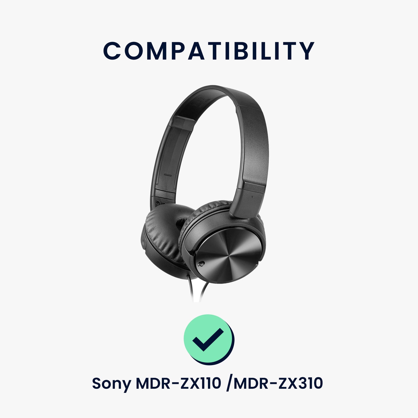 kwmobile Ohr Polster für Sony MDR-ZX110 / MDR-ZX310 / MDR-ZX330 Ohrpolster Ersatzteile Kopfhörer Ersatzpolster Over Ear Headphones