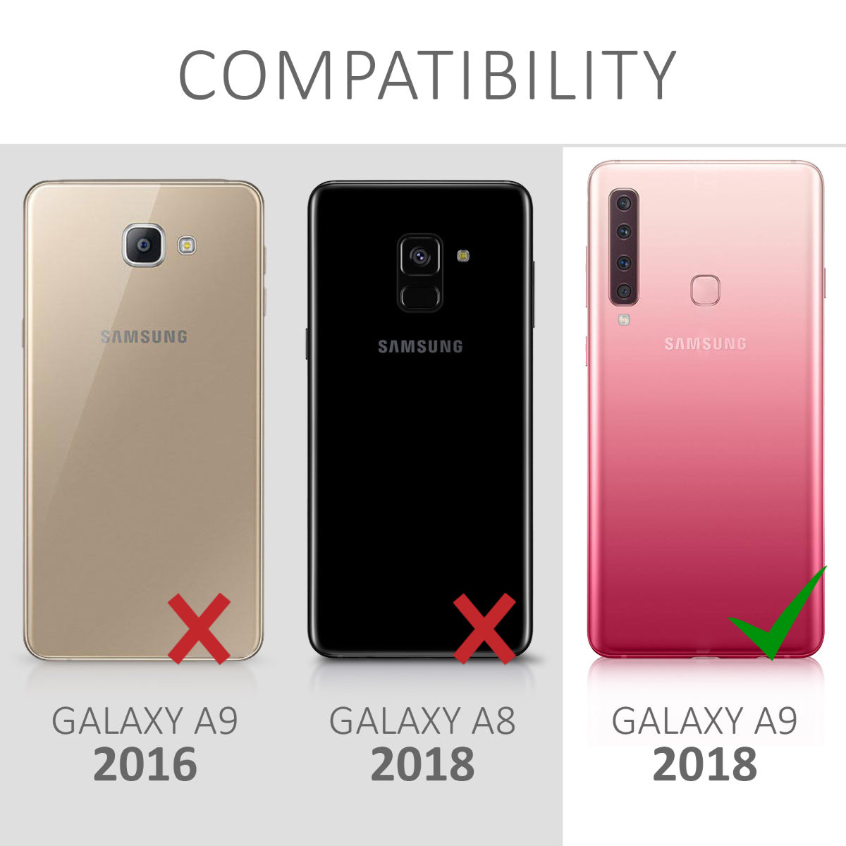 kwmobile Case kompatibel mit Samsung Galaxy A9 (2018) - Hülle Handy - Handyhülle Transparent
