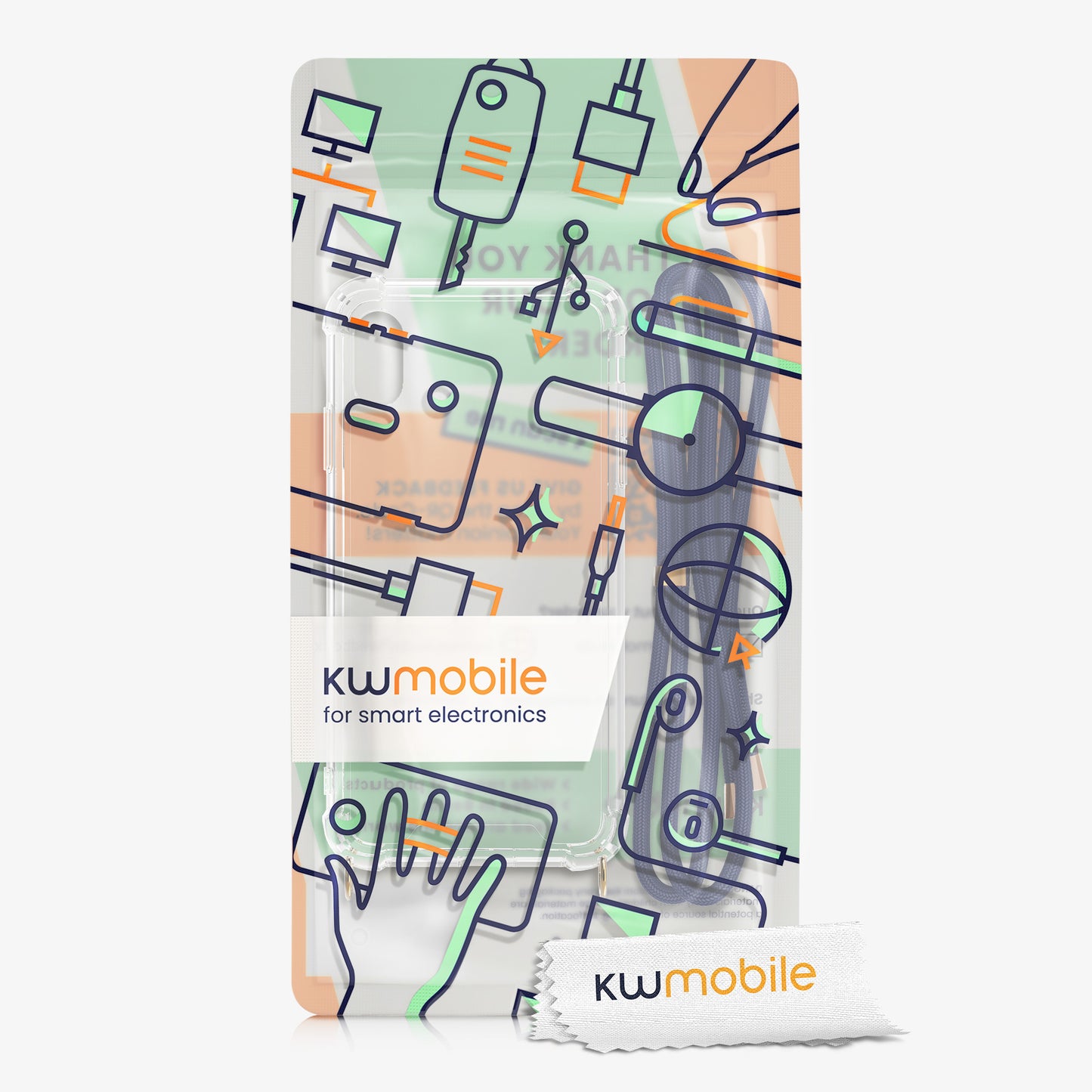 kwmobile Necklace Case kompatibel mit Apple iPhone XR Hülle - Silikon Cover mit Handykette - Band Handyhülle