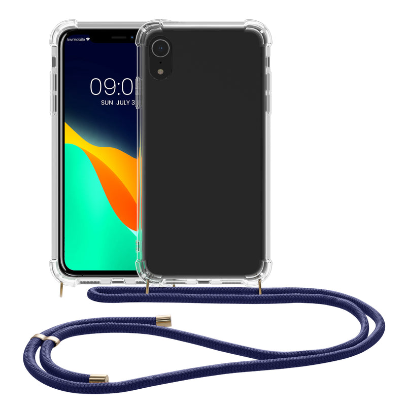 kwmobile Necklace Case kompatibel mit Apple iPhone XR Hülle - Silikon Cover mit Handykette - Band Handyhülle