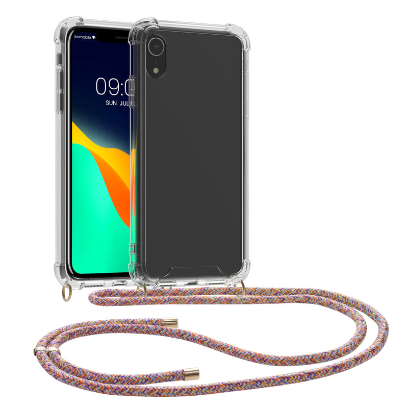 kwmobile Necklace Case kompatibel mit Apple iPhone XR Hülle - Silikon Cover mit Handykette - Band Handyhülle
