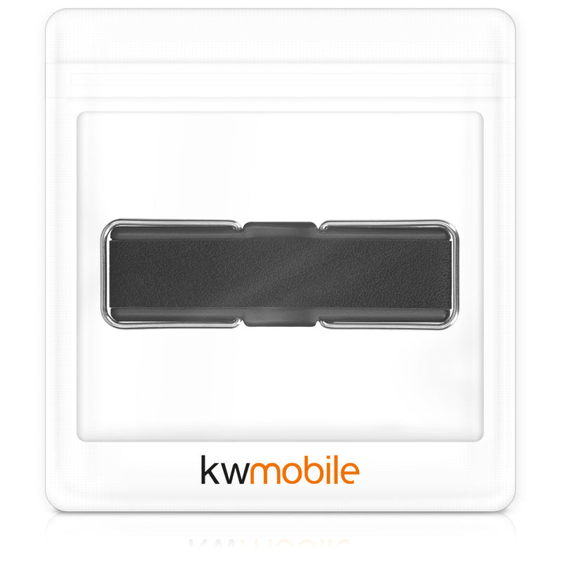 kwmobile Smartphone Fingerhalter mit Ständer - Selbstklebende Handy Fingerhalterung kompatibel mit iPhone Samsung Sony Handys