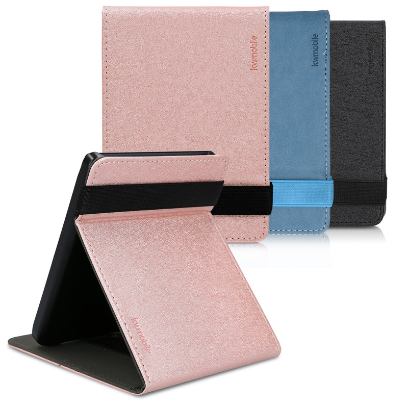 kwmobile Schutzhülle kompatibel mit Pocketbook Touch Lux 4/5/Touch HD 3/Color (2020)/ Vivlio Lux 5 - Hülle e-Reader mit Schlaufe Ständer