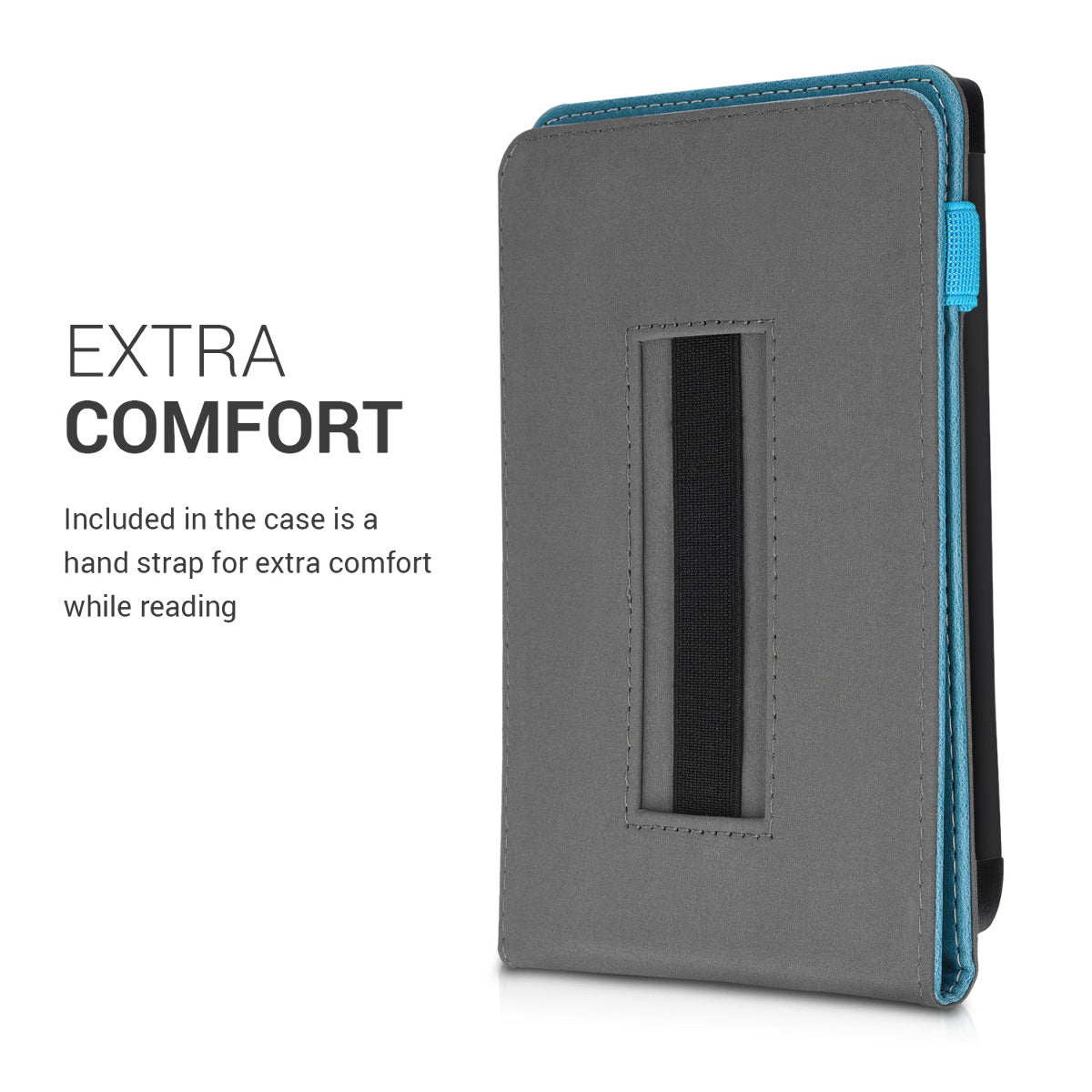 kwmobile Schutzhülle kompatibel mit Pocketbook Touch Lux 4/5/Touch HD 3/Color (2020)/ Vivlio Lux 5 - Hülle e-Reader mit Schlaufe Ständer