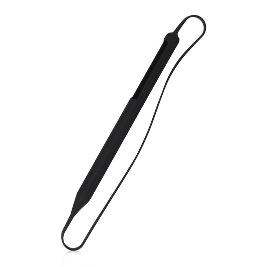 kwmobile Silikon Hülle kompatibel mit Apple Pencil (2. Gen) - mit Strap - iPad Pen Case Stift Schutzhülle - Schutz Abdeckung - Schwarz Schwarz  