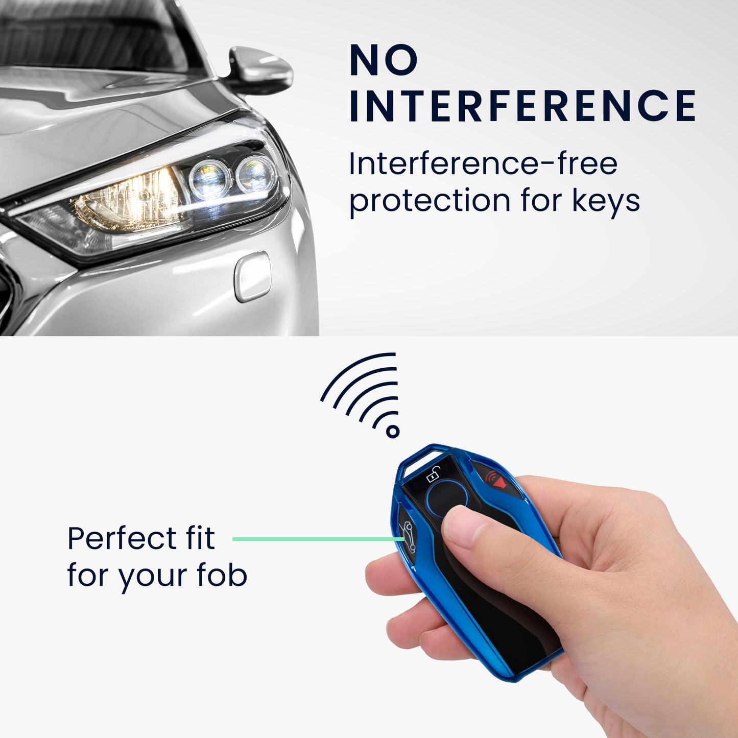 kwmobile Autoschlüssel Hülle kompatibel mit BMW Display Key Autoschlüssel
