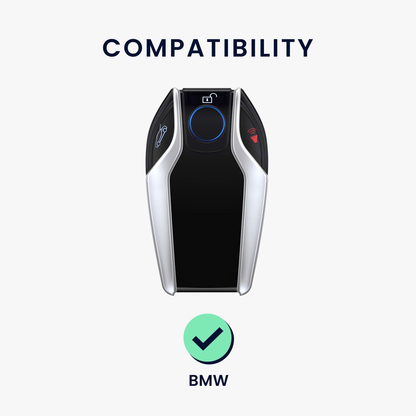 kwmobile Autoschlüssel Hülle kompatibel mit BMW Display Key Autoschlüssel