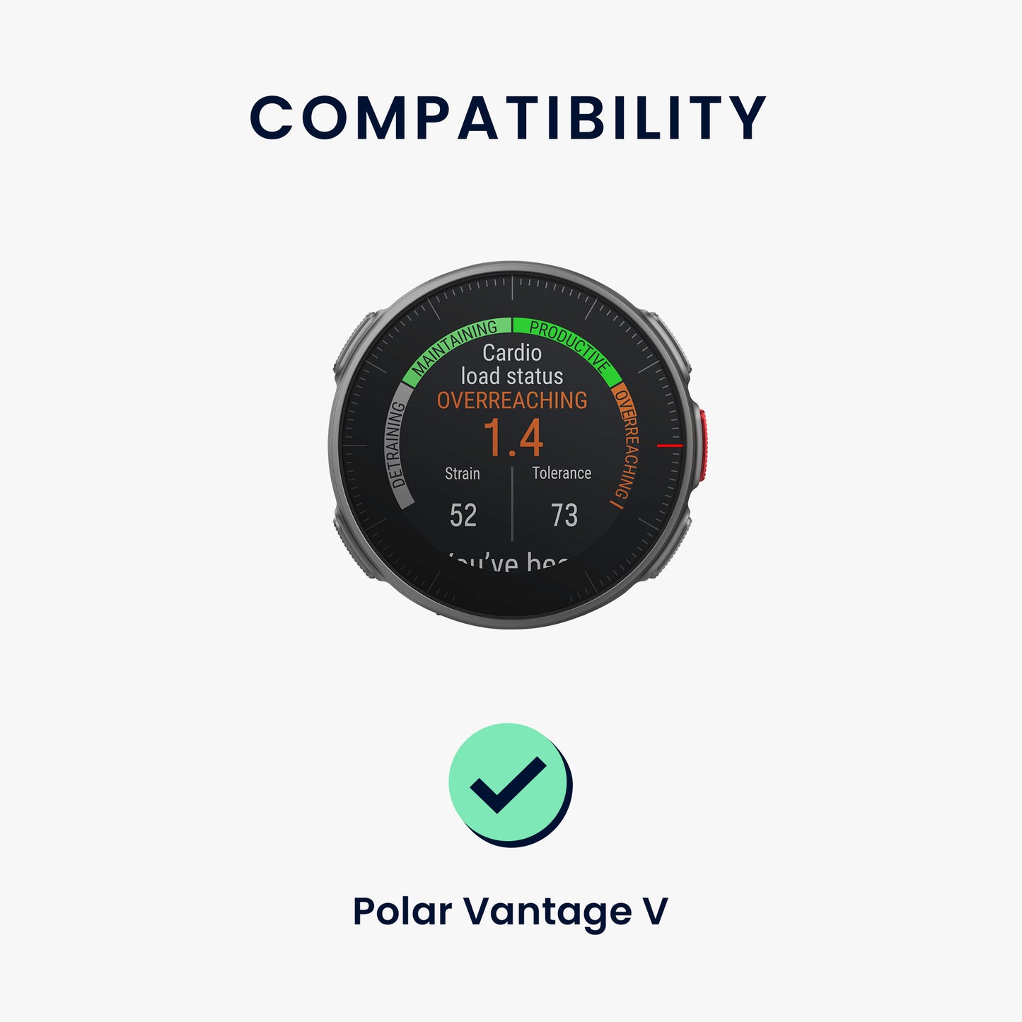 kwmobile Silikon Uhrenarmband für Polar Vantage V Armband - Ersatzarmband für Fitnesstracker - Wechselarmband Smartwatch