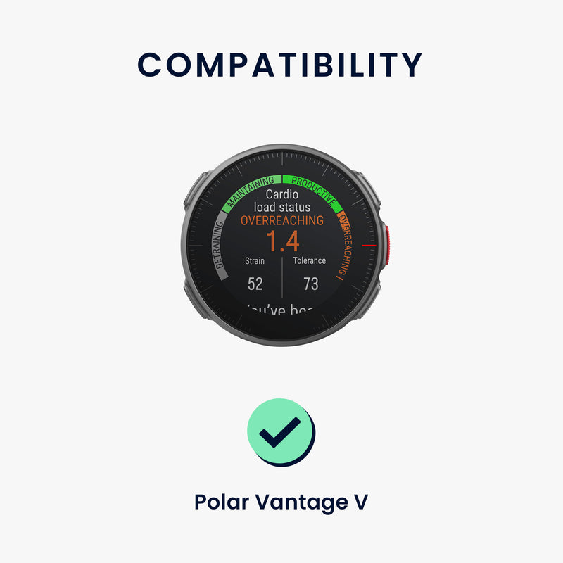 kwmobile Silikon Uhrenarmband für Polar Vantage V Armband - Ersatzarmband für Fitnesstracker - Wechselarmband Smartwatch