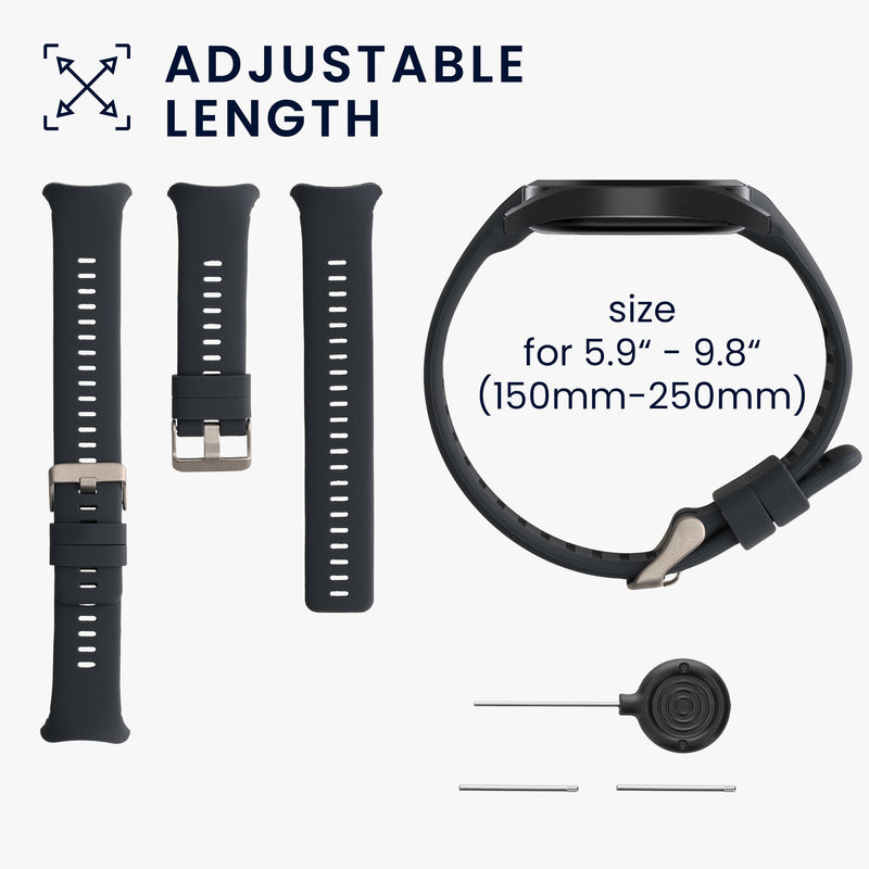 kwmobile Silikon Uhrenarmband für Polar Vantage V Armband - Ersatzarmband für Fitnesstracker - Wechselarmband Smartwatch