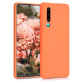 kwmobile Hülle kompatibel mit Huawei P30 Hülle - weiches TPU Silikon Case - Cover geeignet für kabelloses Laden - Fruity Orange Fruity Orange  