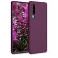 kwmobile Hülle kompatibel mit Huawei P30 Hülle - weiches TPU Silikon Case - Cover geeignet für kabelloses Laden - Bordeaux Violett Bordeaux Violett  